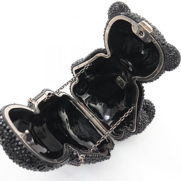 Gucci GG Teddy Bear Shoulder Bag Swarovski Crystals Black Multicolor - Picture 2 of 8